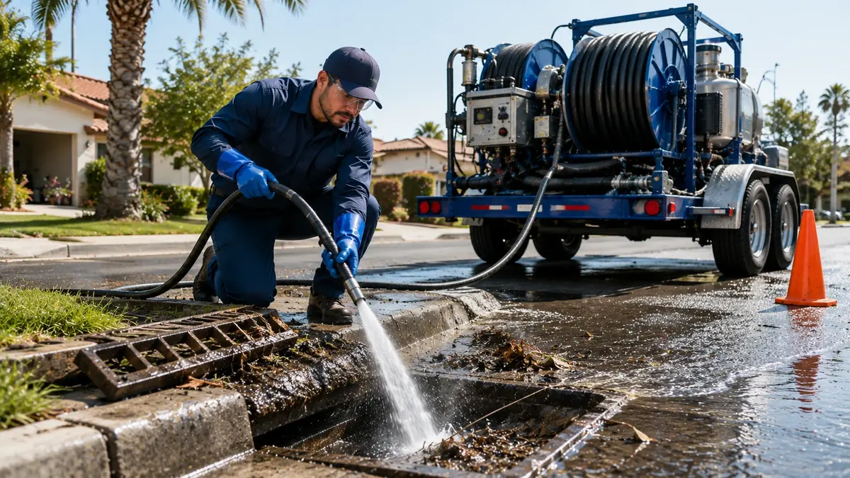 Storm Drain Hydro Jet Cleaning in Millbrae